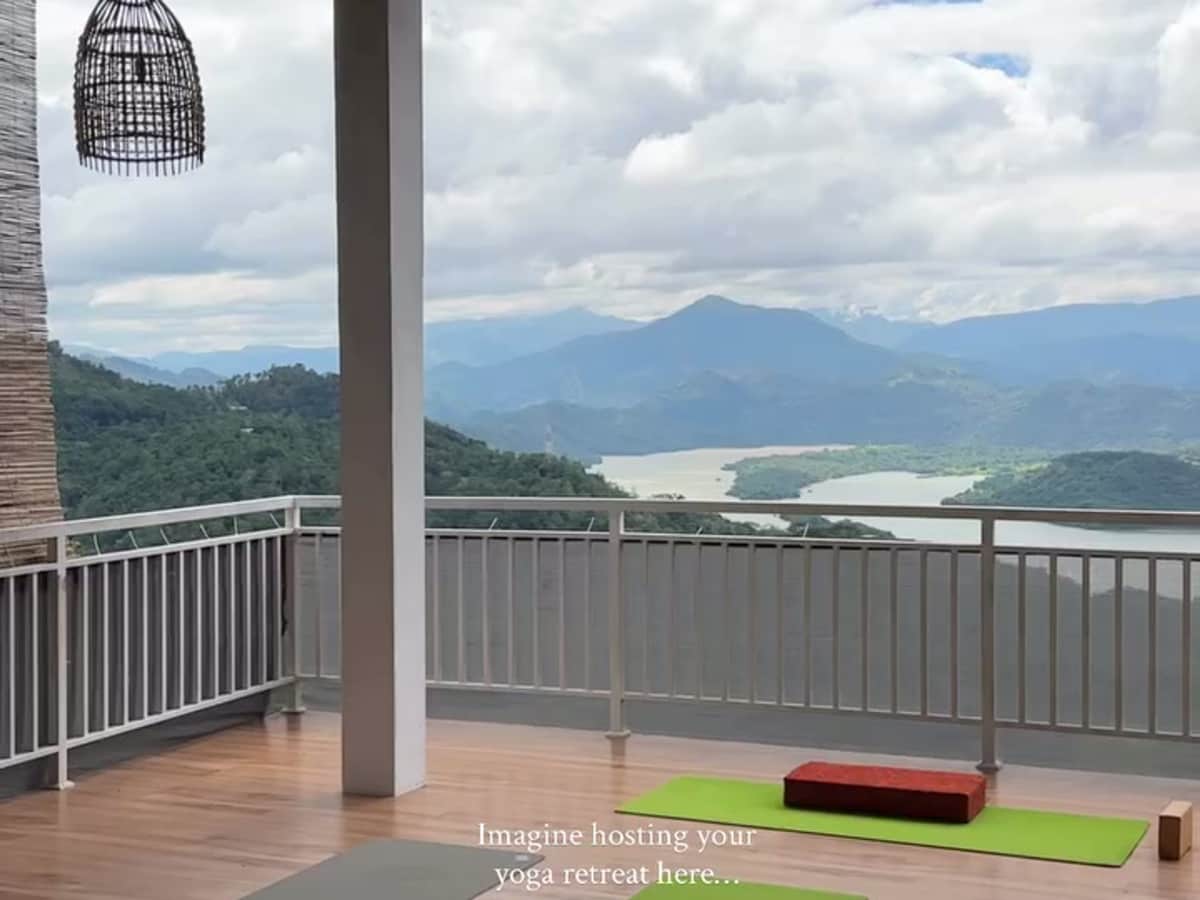 The Lake View balcony, looking out over the water